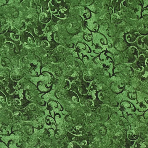 Wilmington Prints Holly Green Scroll 
